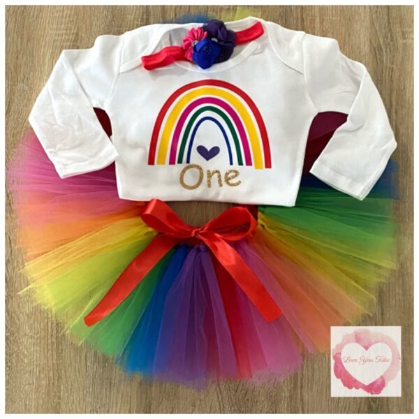 Rainbow one tutu set