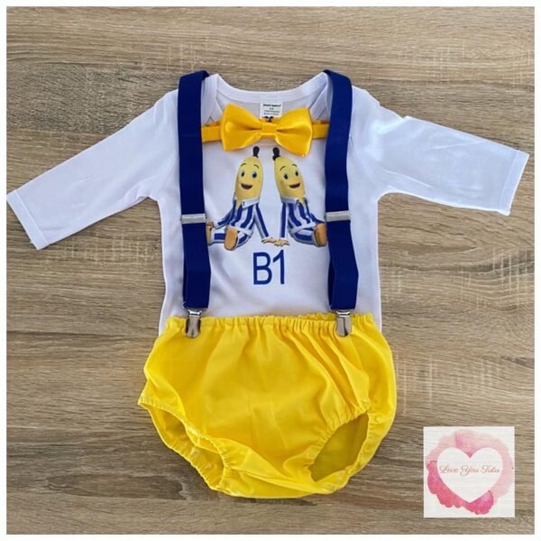 banana man printed 3 piece set