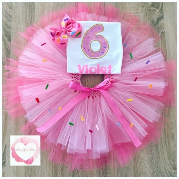 Donut sprinkles glitter tutu set