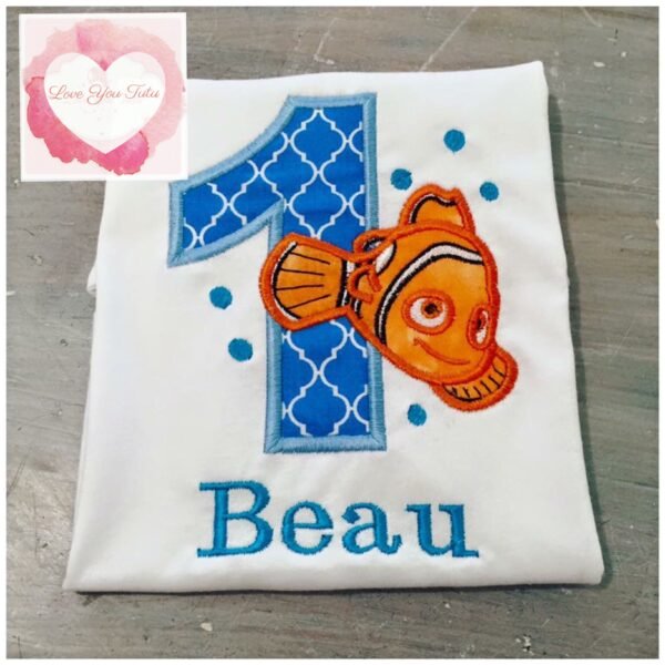 Embroidered fish design