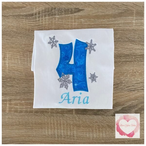 Embroidered Numbered snowflake design - Image 3