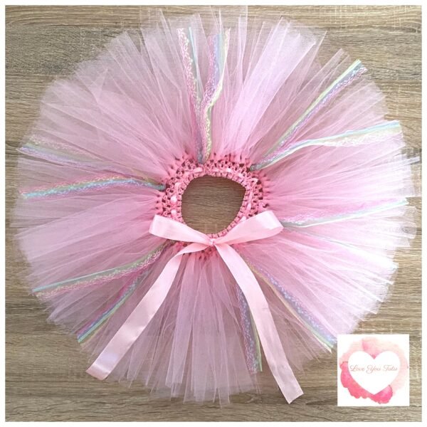 Pink & pastel lace short tutu 2-5 years -ready to ship