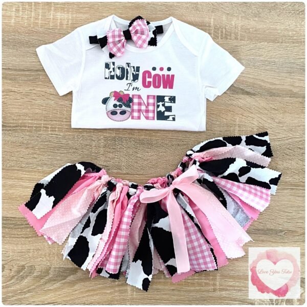 Holy cow shabby tutu set