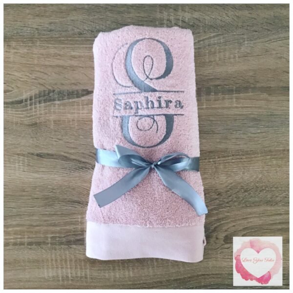 Embroidered split monogrammed towel - Image 6