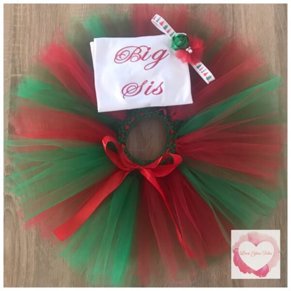 Big Sis Christmas tutu set
