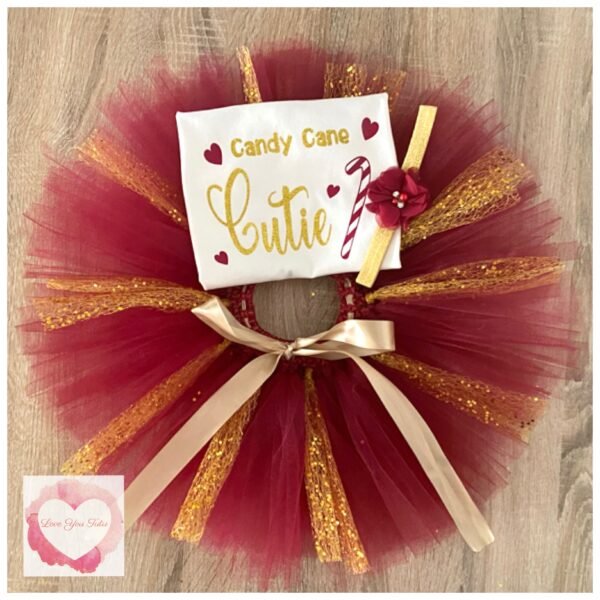 Candy cane cutie tutu set