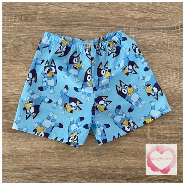 Blue dog shorts size 00- ready to ship