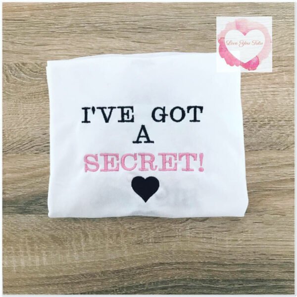 I’ve got a secret double sided embroidered design
