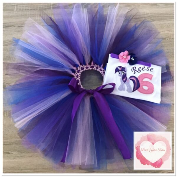 Embroidered Pony twilight tutu set