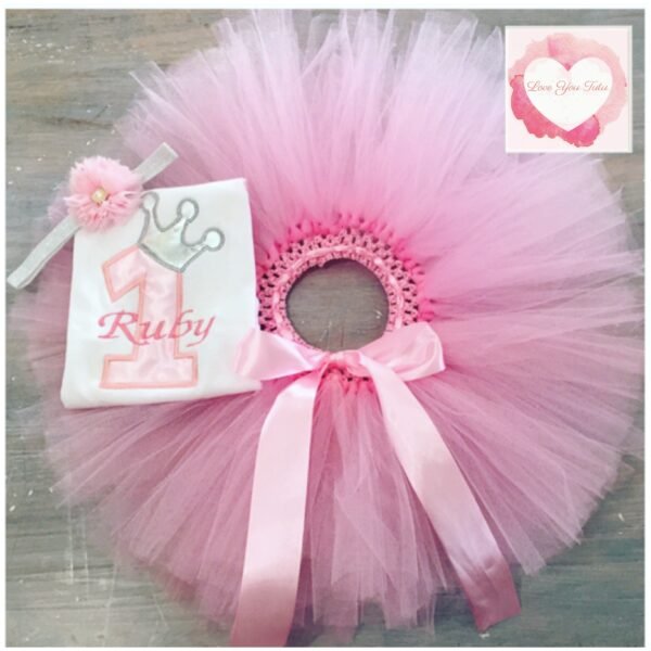 Embroidered princess numbered tutu set - Image 3