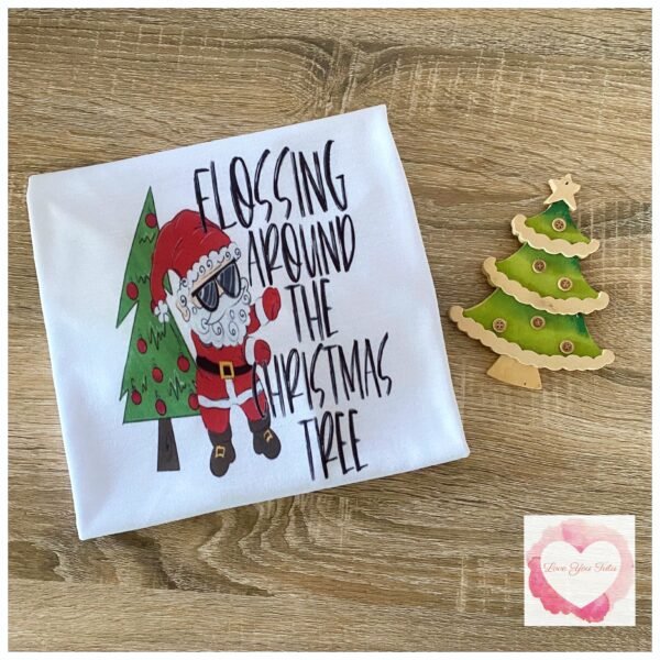 Santa flossing printed design