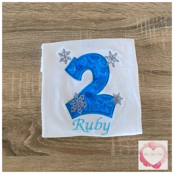 Embroidered Numbered snowflake design - Image 2