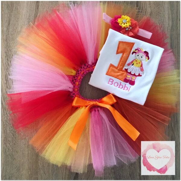 Embroidered Upsy Daisy numbered tutu set