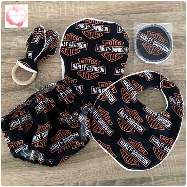 Harley Davidson baby gift set size 0-1-ready to ship