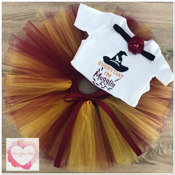 Embroidered wizard tutu set