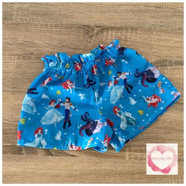 Mermaid paperbag shorts size 2 -ready to ship