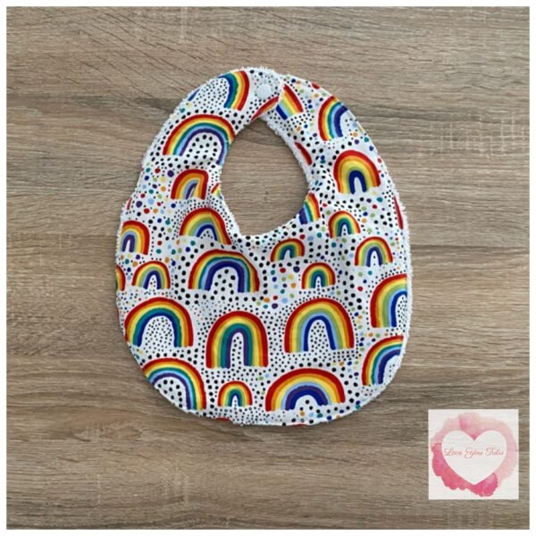 Rainbows bib -ready to ship