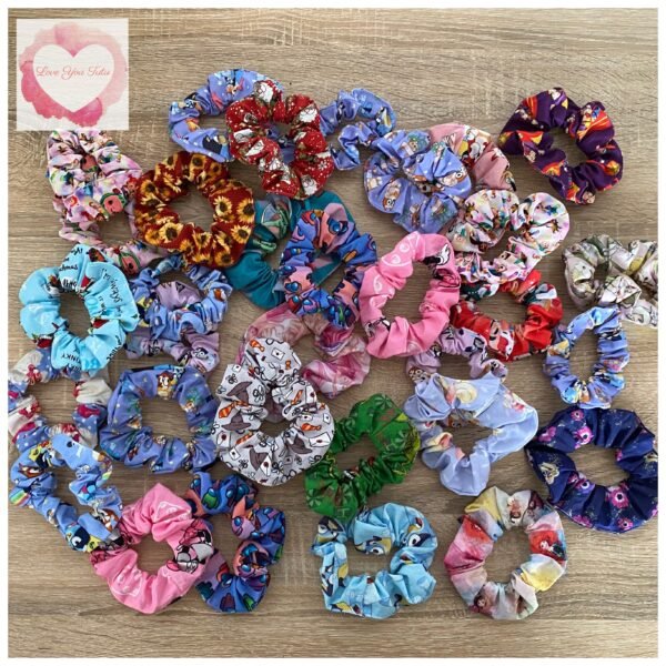 Various print scrunchies