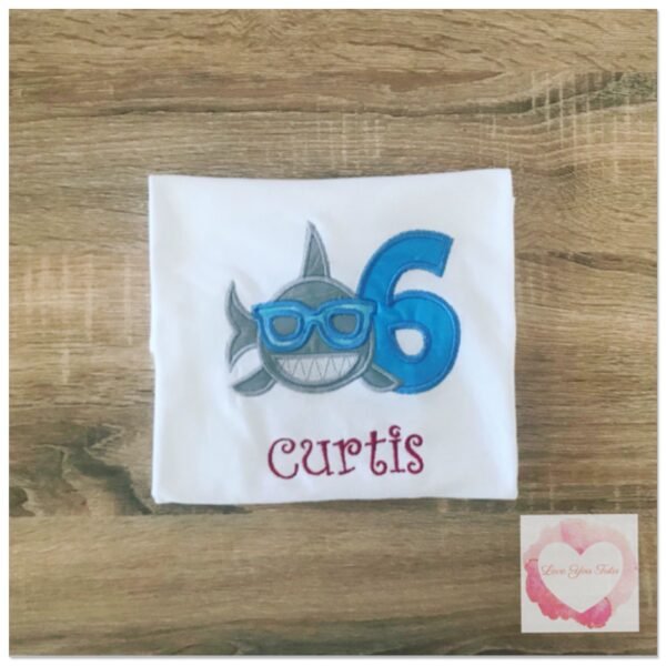 Embroidered shark design