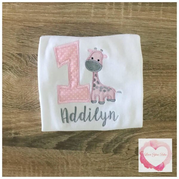 Embroidered Giraffe design