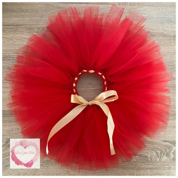 Christmas red short tutu 1-5 years -ready to ship