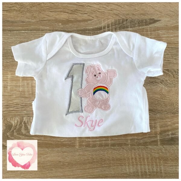 Embroidered pastel  bear design
