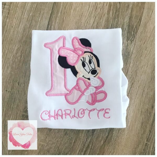 Embroidered Mouse-girl (baby pink) design