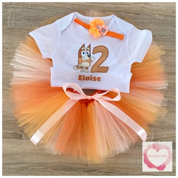 Red dog printed personalised tutu set