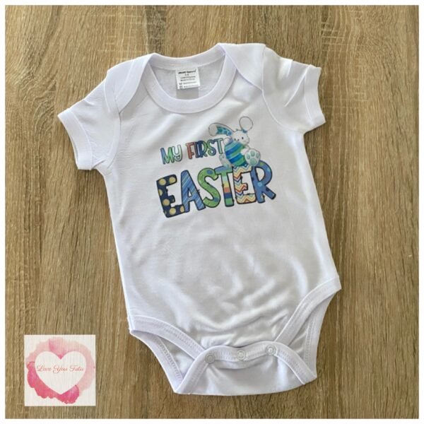My first Easter blues printed design