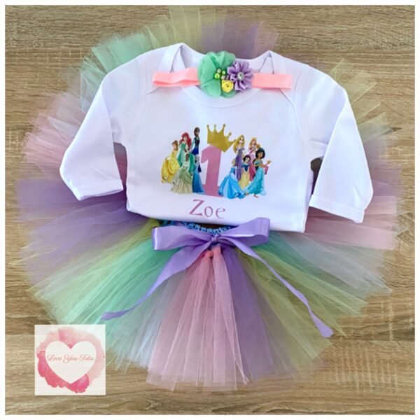 Princess printed tutu set