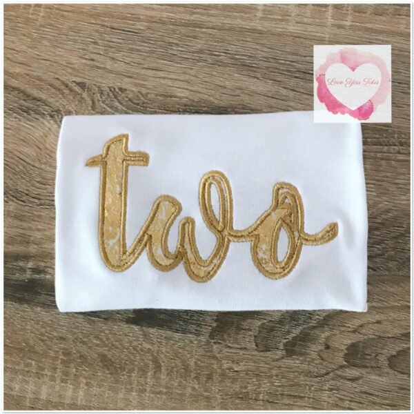 Embroidered  gold leaf Two design
