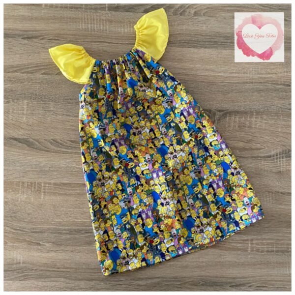 The Simpson’s flutter sleeve dress size 5- ready to ship