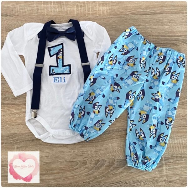 Blue dog 3 piece harem set