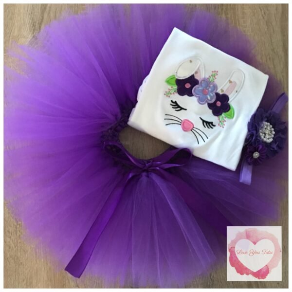 Embroidered Bunny tutu set