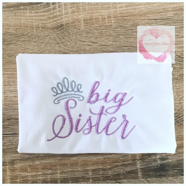 Embroidered big sister little sister tiara designs - Image 2