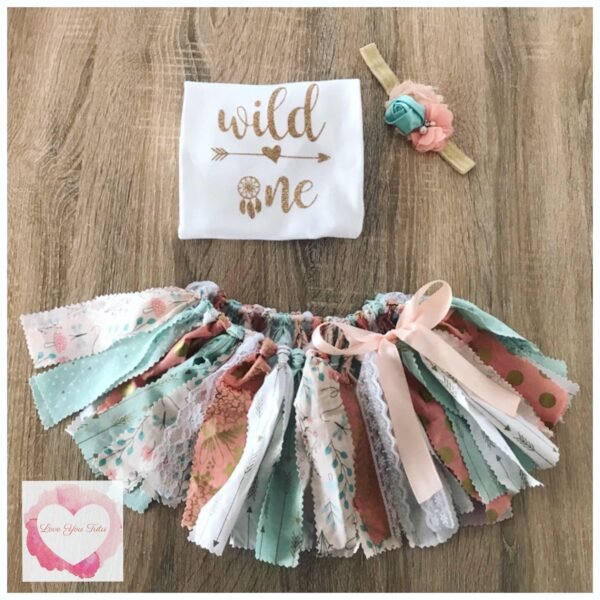 Wild one boho shabby tutu set