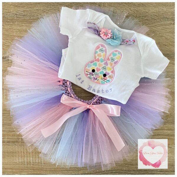 Embroidered bunny tutu set - Image 2