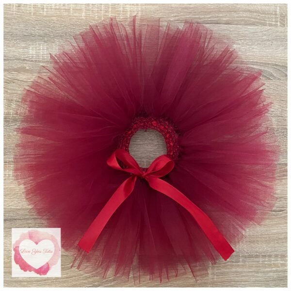 Burgundy short tutu 1-5 years -ready to ship