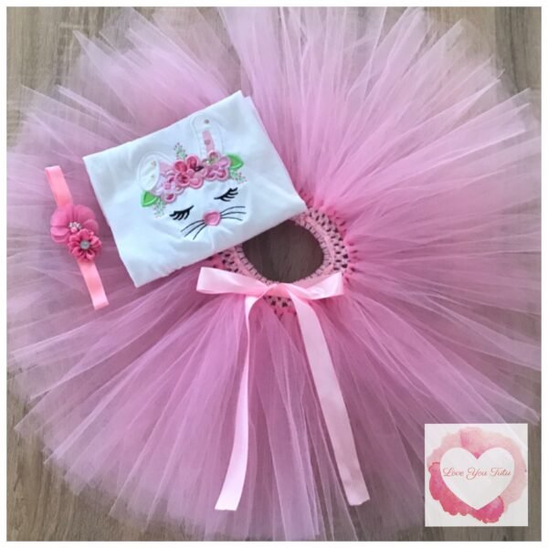 Embroidered Bunny tutu set