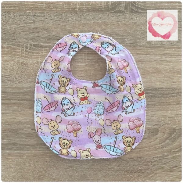 Yellow bear bib -ready to ship