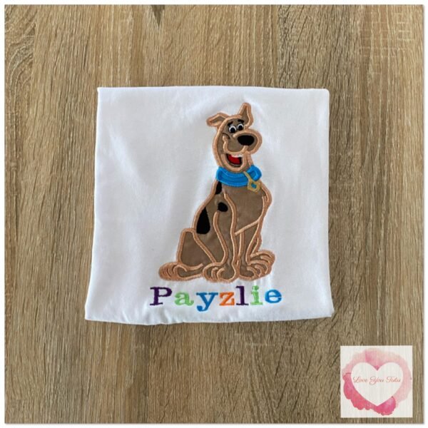 Embroidered dog design