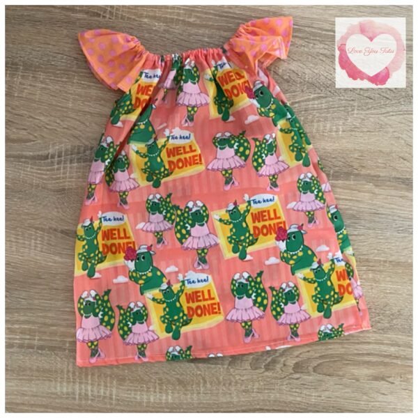Dinosaur flutter sleeve dress size 1- ready to ship