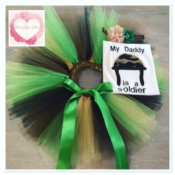 Embroidered Army tutu set