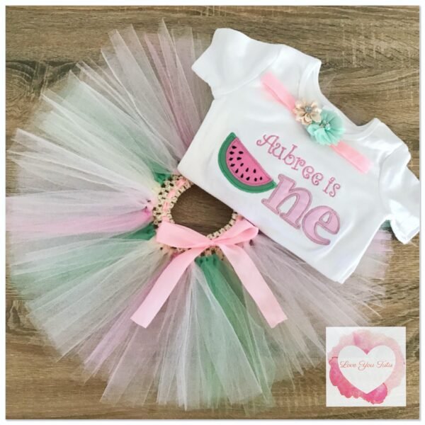 Embroidered Watermelon tutu set