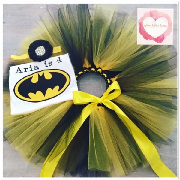 Embroidered Bat tutu set