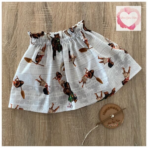 Moana paperbag skirt- size 3-4 -ready to ship