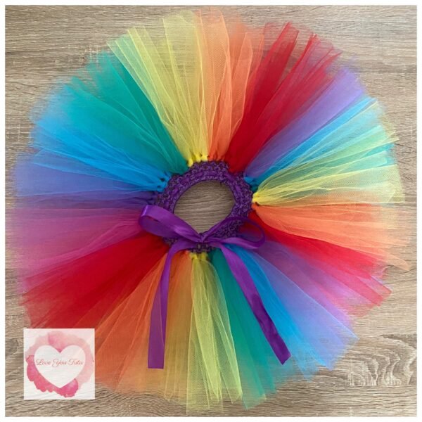 Rainbow short tutu 1-5 years -ready to ship