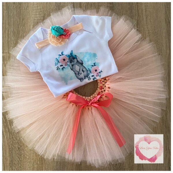 Boho bunny tutu set