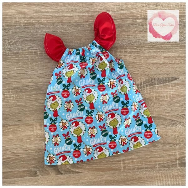The Grinch flutter sleeve dress size 0 - ready to ship