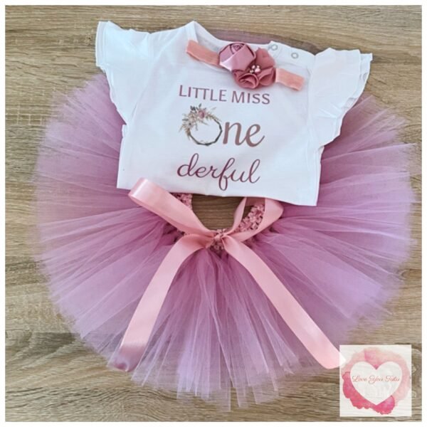 Boho one derful printed tutu set